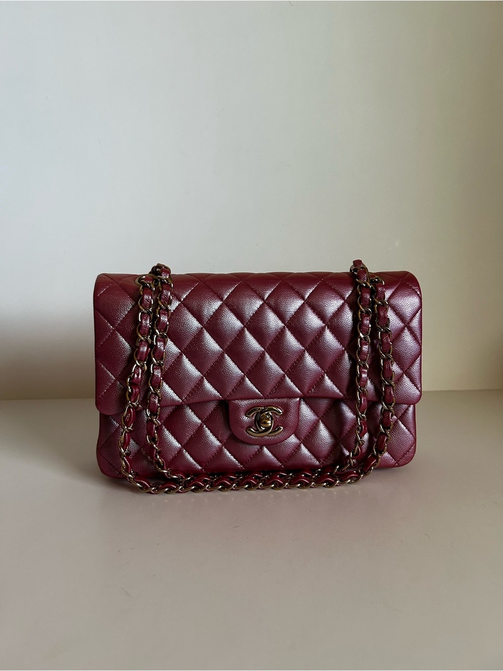 CHANEL Medium Double Flap Iridescent Bag